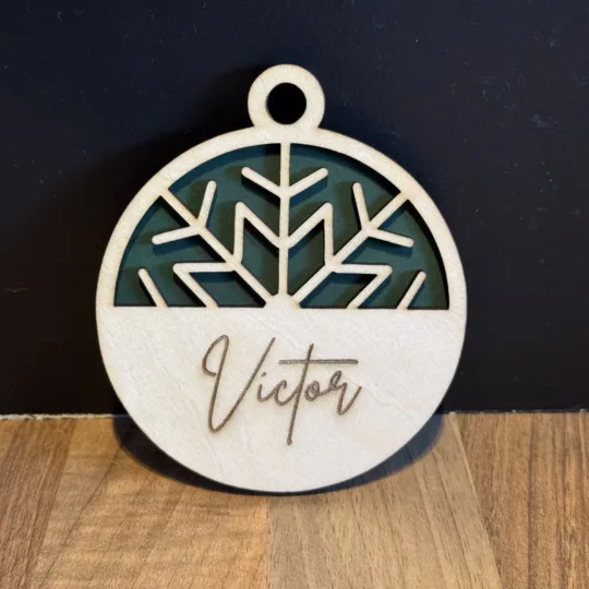 Kersthanger met naam