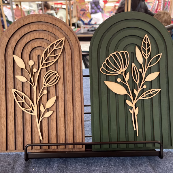 Houten boogjes met bloemen - Afbeelding 2